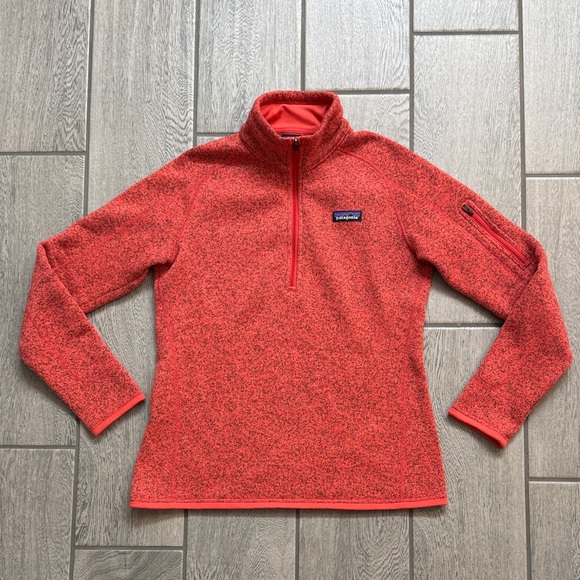 Patagonia Sweaters - Patagonia Better Sweater 1/4 Zip Fleece Women's Medium Pink Red ish Color